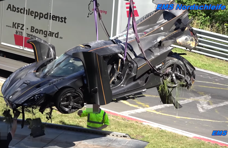 Koenigseggg One:1 Nurbirgring crash
